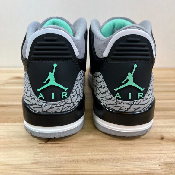 Air Jordan 3 Retro Mens 11 Nike basketball streetwear shoes Green Glow Black NEW - Picture 6 of 12